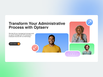 Optserv HR Admin Landing Page branding landingpage ui web