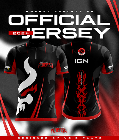 Pwersa Esports PH Jersey Design 2024 esports graphic design jersey design