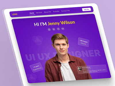 Personal website | Portfolio Landing Page UI Design brand branding graphic design landing page personal brand personal website portfolio ui ux design