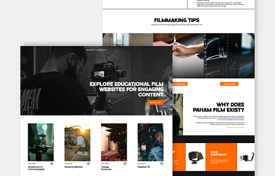 Paham Film Landing Page graphic design landing page ui web