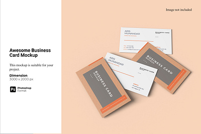 Awesome Business Card Mockup realistic
