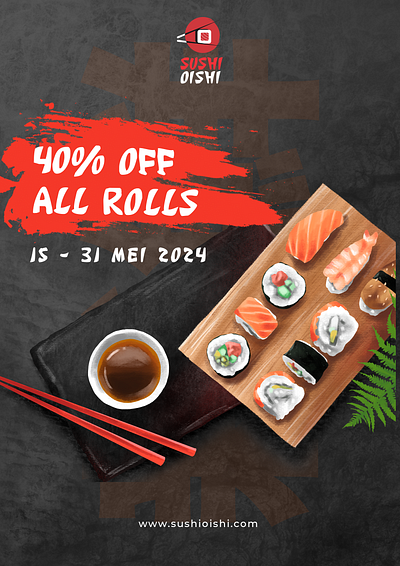 Food Promotion design food design graphic design illustrator photoshop poster promotion design sushi