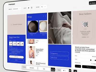 Inspotype branding colors fashion finance font food motion graphics tool typography ui