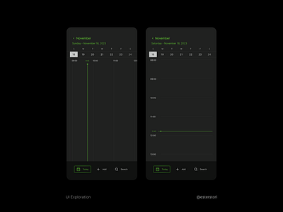 Calendar app dark mode calendar dark mode empty state glow graphic design ui ux