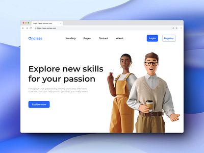 Onclass | Learning Platform Landing Page design ui