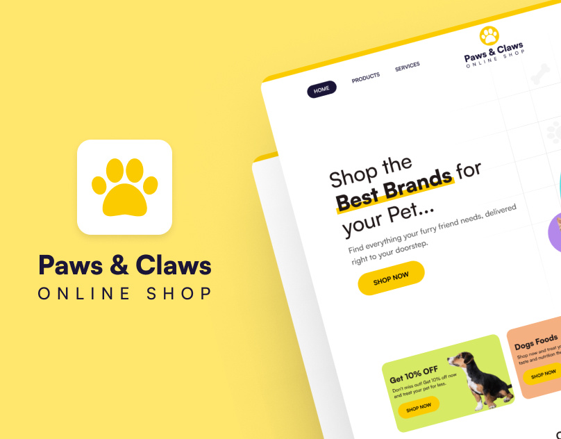 UI UX Responsive Website Designing for Pets Shop ecommerce ecommerce website graphic design landing page logo motion graphics pets petshop ui ui ux design uiux user experience user interface website design