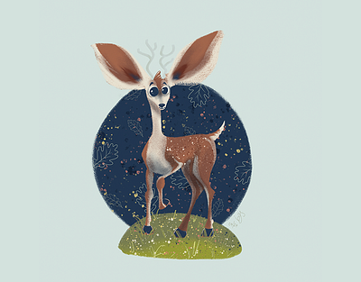 Enchanted Forest Wanderer animals cartoon character design digital art illustration wildlife