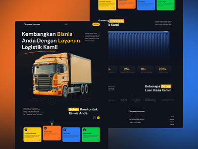 Express - Logistics Shipping Landing Page cargo delivery landingpage shipping websitedesign