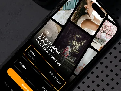 Subscription & Pricing Table for a Photo Sharing App | UI/UX android app app inspiration branding darkmode inspiration ios pricing store subscription ui ui design uiux ux design