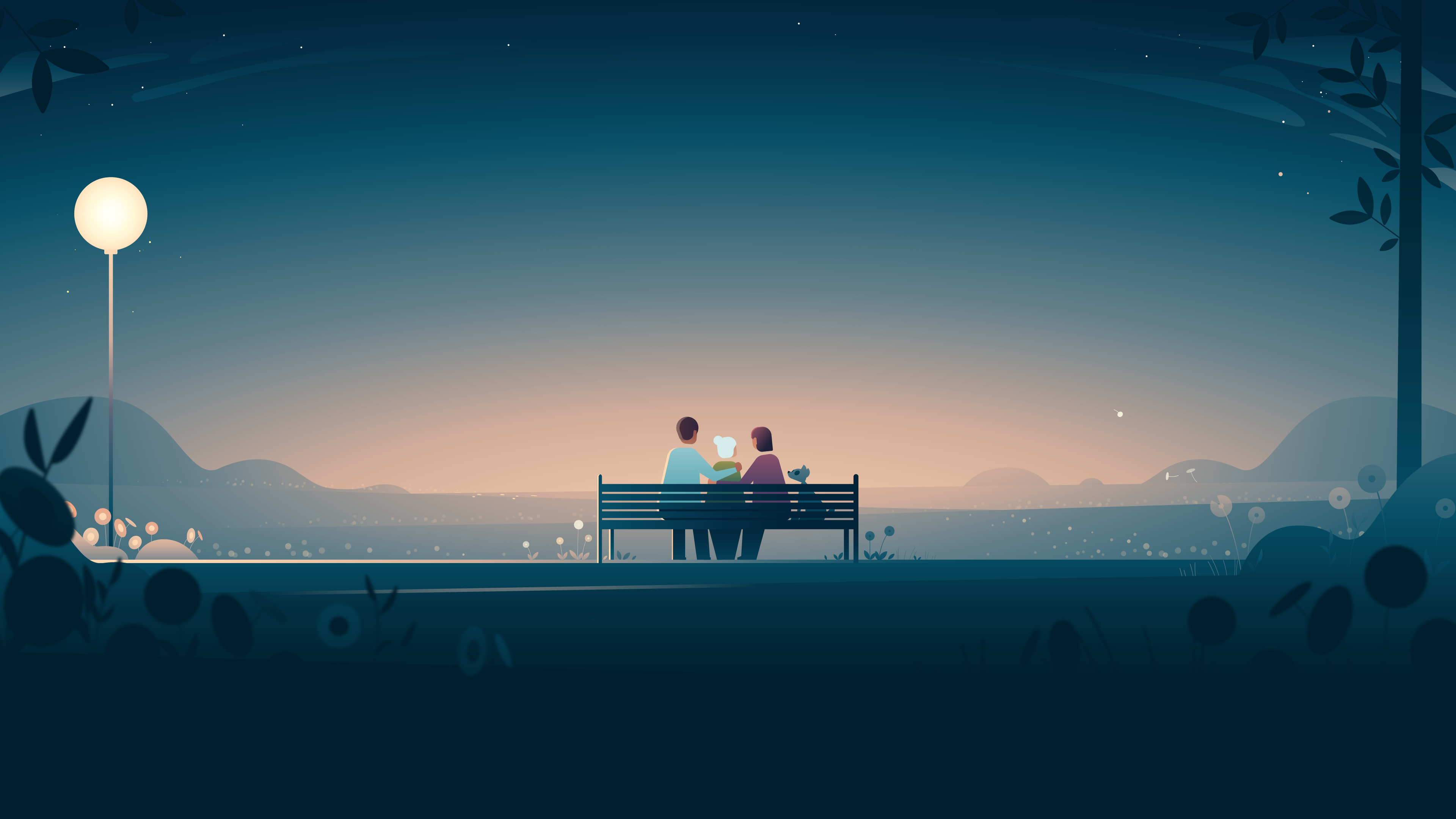 Family care caregiving character family human illustration landscape person together vector