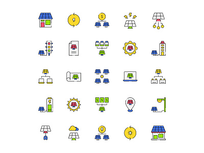 Solar Energy Icons icon design icon download icon set illustrator solar energy solar energy icon vector download vector icon
