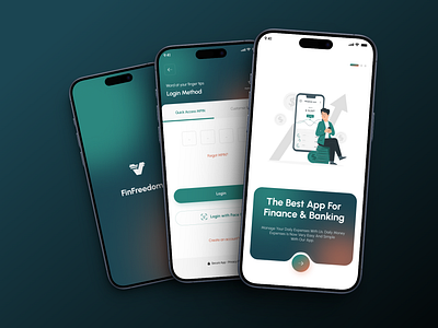 FinFreedom - Finance Mobile Apps design financeapps illustration mobileapps mobilebanking