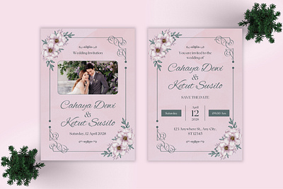 Project 13 - Wedding Invitation business celebration creative design elegant graphic design invitation luxury modern print print design print template wedding wedding invitation