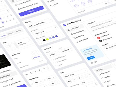 Glide - Presentation Software Components animation component design components components ui daily design design system glide motion graphics presentation software saas ui ui design uiux ux