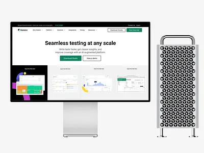 Katalon Homepage Revamp brand design branding corporate design digital design graphic design illustration saas uiux website design