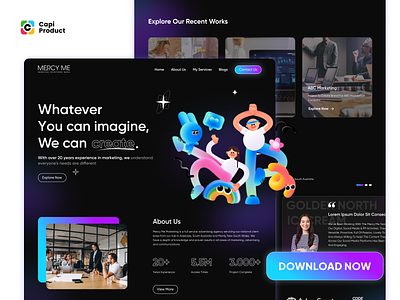 MerCy Me Website Design capi creative design me mercy mercyme ui ui kit web website