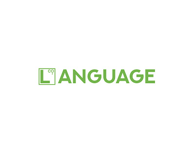 Logo| Combined sign | LANGUAGE color graphic design green just logo logo design minimalism nature vector vector graphics