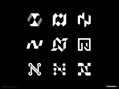 Lettermark N-01 | Marks exploration brand branding design digital geometric graphic design icon letter n logo marks minimal modern logo monochrome monogram negative space