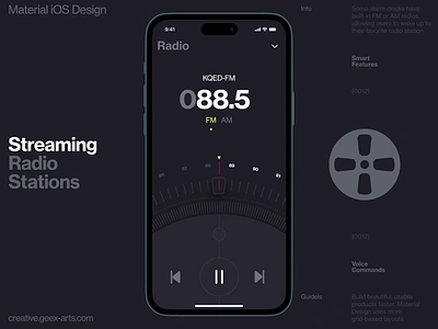 FM Radio animation app book design fashion illustration interface ios mobile news slide ui video