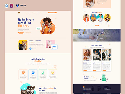 Velvet – Pet Care Services Elementor Template pet care pet care website pet care website template pet website designs petcare petcare website pets website