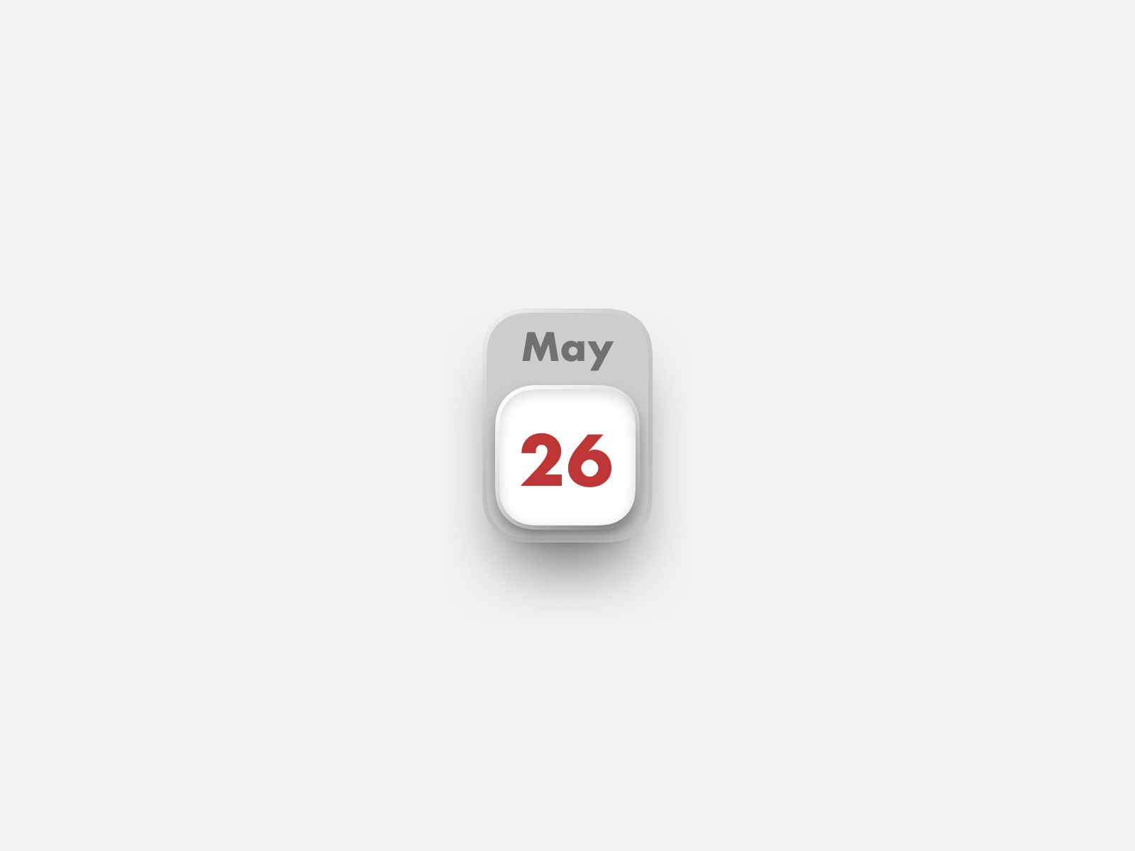 Calendar icon 3d apple block calendar card clean components design dimmension icon mac minimal shadow sign sketch sketchapp style guide symbol ui ui design