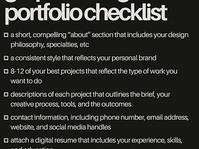 Graphic Design Portfolio Checklist art art design design designer graphic design graphic design portfolio portfolio tips zach vinci