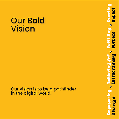 It’s not about standing out without purpose, vision
