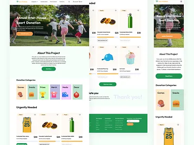 School Donation Website branding ui