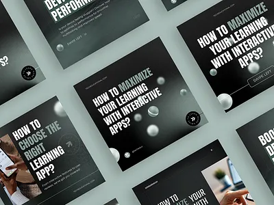Educational Technology Carousel Cover Templates carousel cover clean cover template educational graphic design layout design modern sleek social media social media carousel social media cover social media design social media technology technology technology cover
