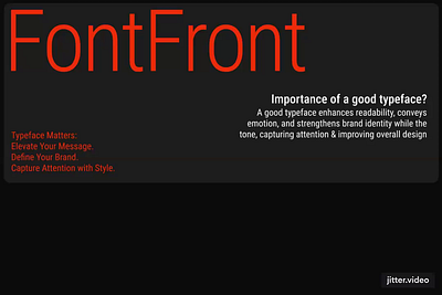 FontFront Website Video web design website