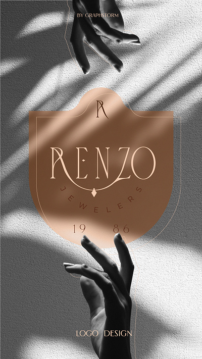 Renzo - Logo design by Graphstorm elegant logo jewelry logo logodesigner logotype luxury logo