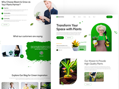 Plants landing Page Design. app design branding dashboard design design figma design illustration interactive designe landing page design mobile design pants web design plants landing page design product design ui design ux design web designe website design