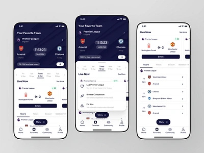 ScoreSync - Live Score App design gamification live score mobile app mobile design modern app scoreboard sport app sports app streaming sport tournament ui ux worldcup