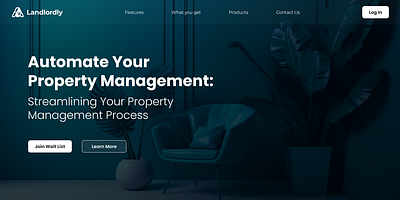 Landing page for Landlordly