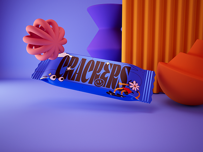 Crackers Package Design😎 3d branding design logo