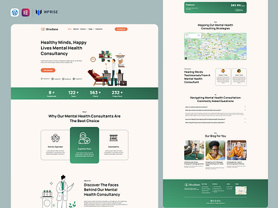 BlissBase – Mental Health Consultant Elementor Template psychologist psychologist website psychologist website design psychology psychology website
