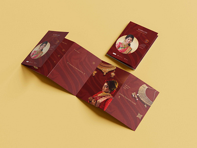 A6 five page brochure for Jewelry brand canva mockup