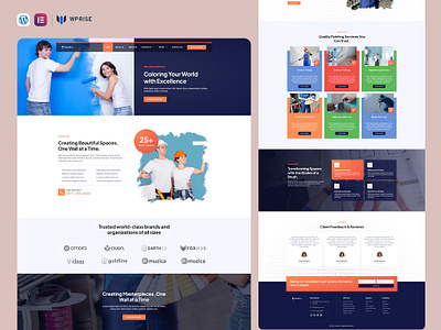 PaintPlus – Painting & Wallpapering Service Elementor Template art wallpaper painting website wallpaper designs wallpaper website design wallpapers