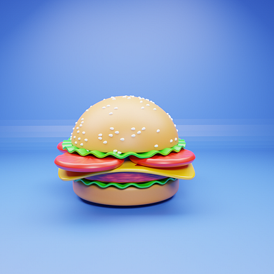 3d Burger Modelling 3d 3d art 3d modelling blender