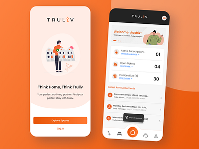 Hotel Booking Landing Page - Truliv animation booking flight graphic design hotel illustration ui ux