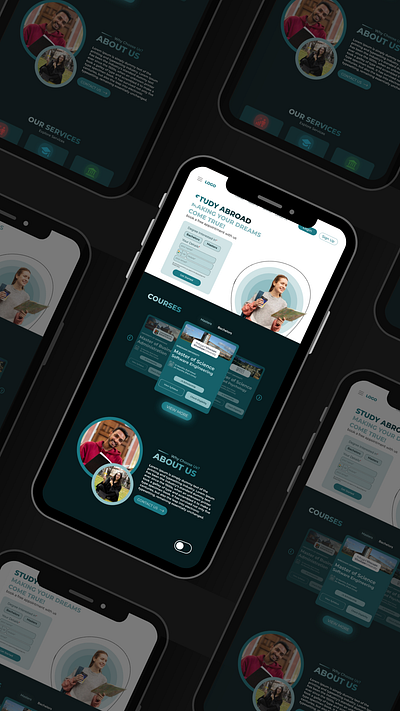 Study Abroad Website figma study abroad ui ux