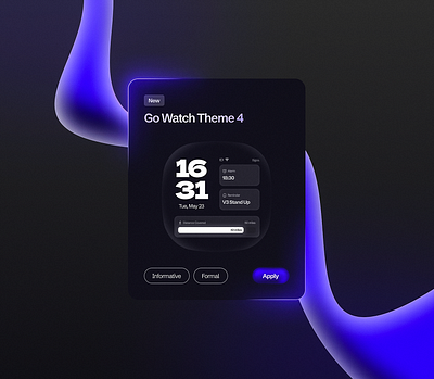 Go Watch Theme 4 app design figma product design smart watch ui