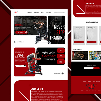 Web Design for a modern gym in the USA gym ui webdesign