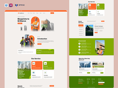 SteelStruct – Construction And Industry Elementor Template construction company website construction landing page construction website construction website template