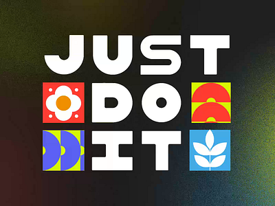 Just do it animated type animation artwork branding design flow graphic design green illustration just do it momentum motion motion design motion graphics pattern positivity stay positive type typography vector
