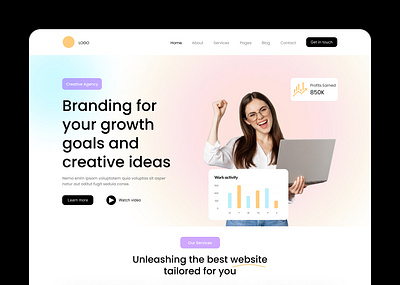 Digital Agency Landing Page! agency brand branding design designing digital digitalagency figma illustration landing landingpage ui uiux userexperience userinterface ux web webapp website