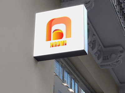 Naomi 'Japanese inspired brand' adobe brand experimental greek illusrator japanese logo oneletterdesign orange photoshop
