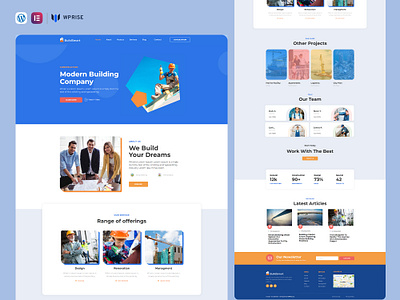BuildSmart – Construction and Industrial Elementor Template construction company website construction landing page construction website construction website template