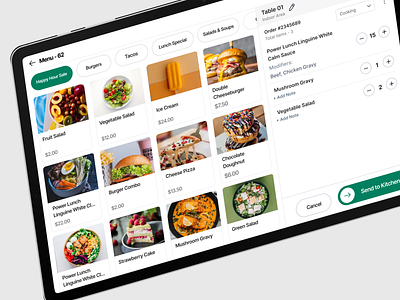 POS - Menu Creation Restaurant components design food industry menu creation minimal design order taking point of sale pos pos device pos menu pos restaurant pos system product design restaurant pos restaurants sass product startup ui ux ux design