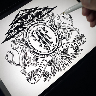 Crest Logo - Lettering sketch crest crest logo graphic design heraldic lettering monogram